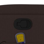 vidaXL Fauteuil de massage inclinable Marron foncé Tissu