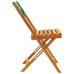 vidaXL Chaises de jardin pliantes lot de 4 vert tissu et bois massif