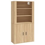 vidaXL Buffet haut Chêne sonoma Bois d'ingénierie