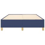 vidaXL Cadre de lit bleu 140x190 cm tissu