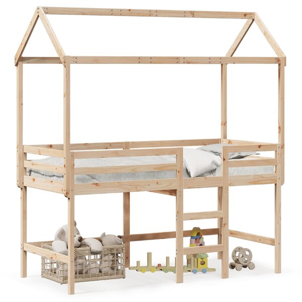 vidaXL Lit superposé avec échelle et toit sans matelas 80x200 cm