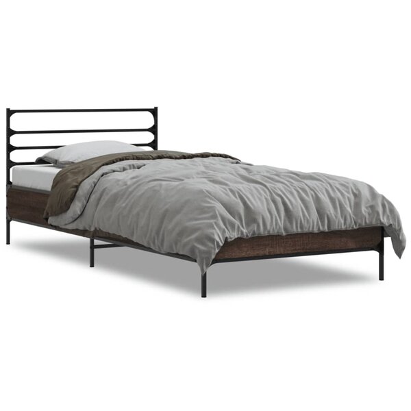 vidaXL Cadre de lit sans matelas chêne marron 90x200 cm
