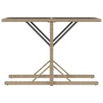 vidaXL Ensemble de bistro 3 Pièces avec coussins beige résine tressée