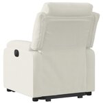 vidaXL Fauteuil inclinable électrique crème velours