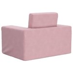 vidaXL Canapé-lit pour enfants Rose Peluche douce