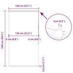 vidaXL Store enrouleur de douche avec cassette largeur du tissu 136 cm