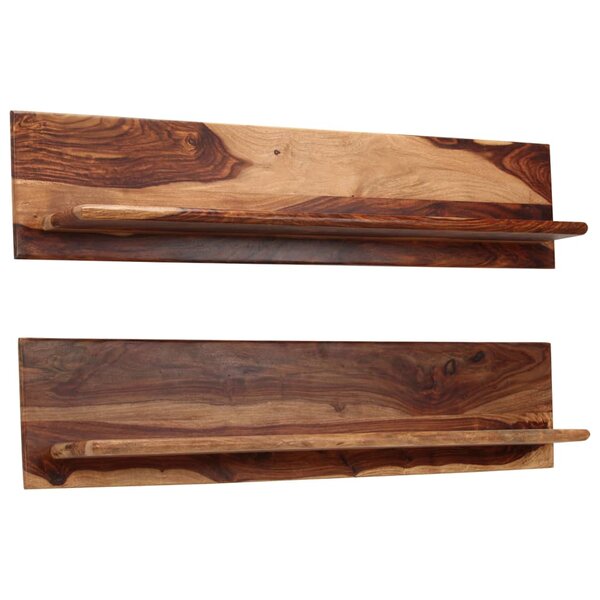 vidaXL Étagères murales 2 Pièces 118 x 26 x 20 cm Bois de Sesham massif