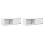 vidaXL Meubles TV 2 Pièces blanc 80x31x25 5 cm bois d'ingénierie