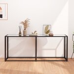 vidaXL Table console Transparent 180x35x75 5 cm Verre trempé