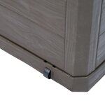 vidaXL Boîte de rangement de jardin 280 L Marron
