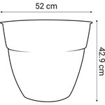Pot de Fleur Rond Ø 50 cm - Volume 57 L - Rouge Bourgogne