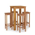 vidaXL Ensemble de bar de jardin 5 Pièces bois d'acacia solide