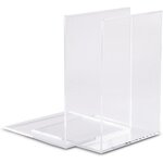 Lot de 2 Serre-livres en Acrylique 16 x 15 x 21 cm Transparent MAUL