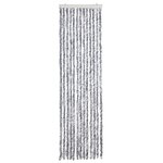 vidaXL Moustiquaire Blanc et gris 56x200 cm Chenille