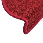 vidaXL Tapis d'escalier 10 pièces 56 x 17 x 3 cm Rouge Demi-rond