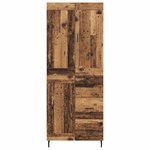 vidaXL Haut Armoire avec tiroir 2 Pièces Bois Ancien Bois d'ingénierie