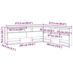 vidaXL Tête de lit de rangement Chêne noir 200 cm Bois d'ingénierie