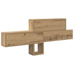 vidaXL Porte-manteau mural chêne artisanal 100 x 12 x 43 5 cm