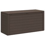 vidaXL Boîte de rangement de jardin Marron 116x44x55 cm