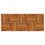 vidaXL Carreaux de terrasse 30x30 cm 10 Pièces Acacia Motif vertical