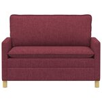 vidaXL Canapé Bordeaux 126 x 81 x 87 5 cm Tissu