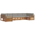 vidaXL Ensemble de canapés d'extérieur 7 pc Gris Naturel et Clair