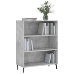 vidaXL Armoire à étagères gris béton 69 5x32 5x90 cm bois d'ingénierie