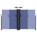 vidaXL Auvent latéral rétractable bleu 140x1200 cm