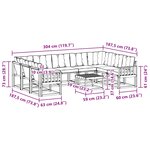 vidaXL Ensemble de canapés d'extérieur 10 pc Naturel et Noir