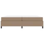 vidaXL Cadre de lit avec matelas Cappuccino 200 x 200 cm tissu