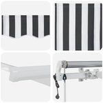 vidaXL Auvent rétractable automatique anthracite et blanc 300x250 cm