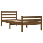 vidaXL Cadre de lit sans matelas marron miel bois massif 75x190 cm