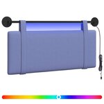 vidaXL Tête de lit suspendue Bleu denim Tissu