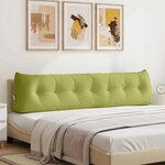 vidaXL Coussin de Dos Vert clair 200 x 24 x 50 cm tissu