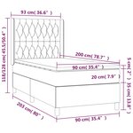 vidaXL Sommier à lattes de lit avec matelas Noir 90x200 cm Velours