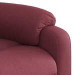 vidaXL Fauteuil de massage inclinable Rouge bordeaux Tissu