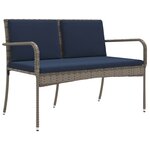 vidaXL Ensemble de jardin Gris polyrotin