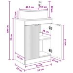 vidaXL Meuble de salle de bain avec évier Chêne Sonoma 54 x 35 x 83 cm