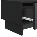vidaXL Meuble TV avec tiroir Noir 147 x 34 5 x 30 cm Bois d'ingénierie