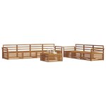 vidaXL Ensemble de canapés d'extérieur 8 pc Naturel
