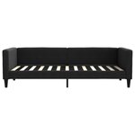 vidaXL Lit de jour avec gigogne et tiroirs sans matelas noir 90x200 cm
