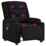 vidaXL Fauteuil de massage inclinable électrique Noir Tissu