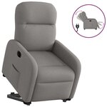 vidaXL Fauteuil inclinable électrique taupe tissu