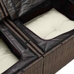 vidaXL Ensemble de canapé de jardin 7 Pièces Marron 100 x 55 x 73 cm