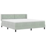 vidaXL Lit à ressorts avec tête de lit Gris clair 200 x 180 cm Velours
