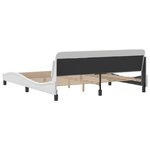 vidaXL Cadre de lit Dover blanc 180x200 cm similicuir