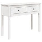 vidaXL Table console Blanc 100x35x75 cm Bois massif de pin