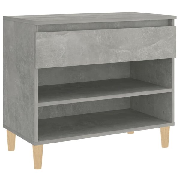 vidaXL Armoire à chaussures Gris béton 70x36x60 cm Bois d'ingénierie
