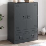 vidaXL Buffet haut anthracite 67x39x95 cm acier