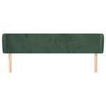 vidaXL Tête de lit avec oreilles Vert foncé 163x23x78/88 cm Velours